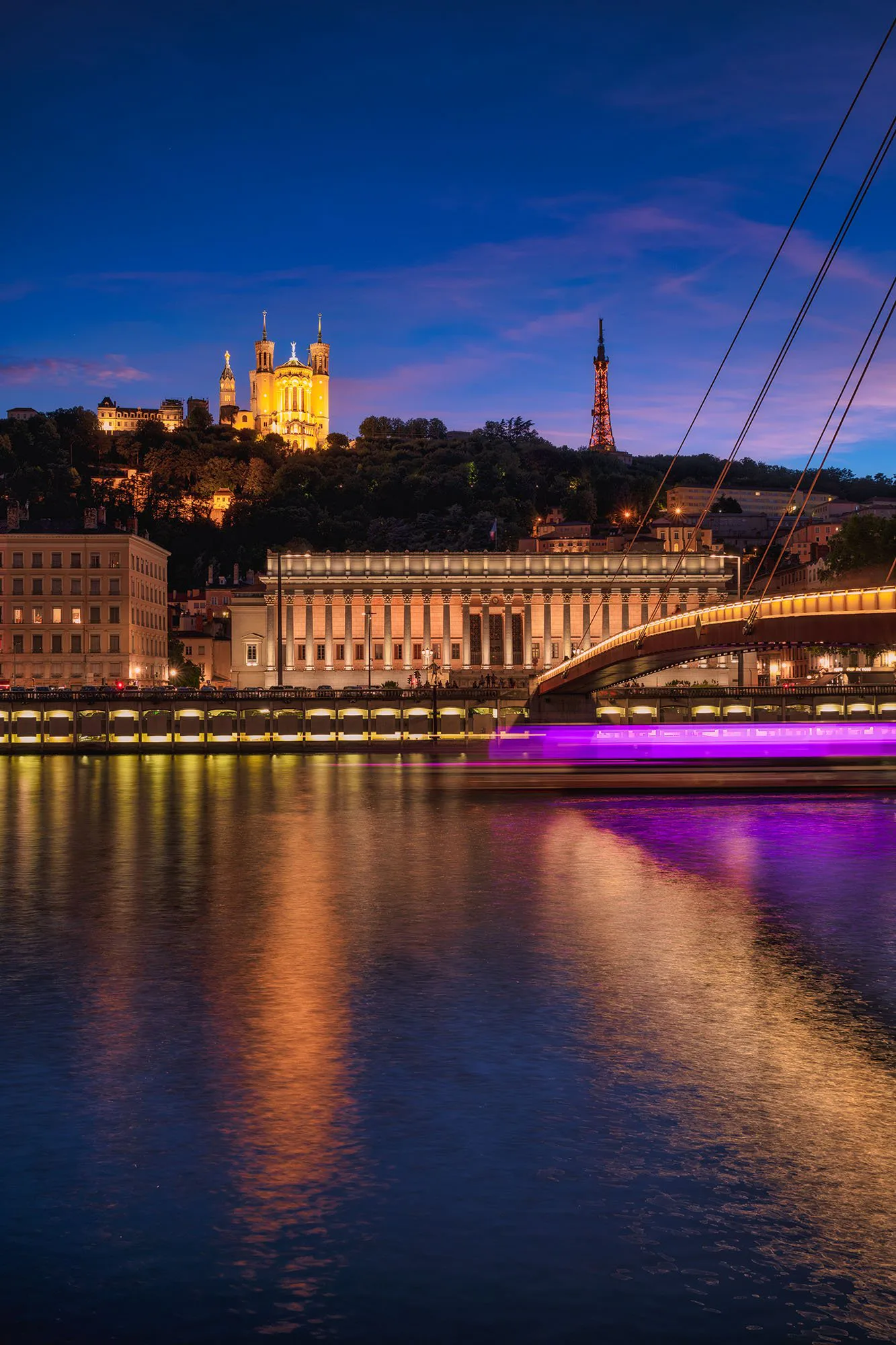Tirage photo de Lyon « Lyon a l'heure bleue » — Iulian Rotaru