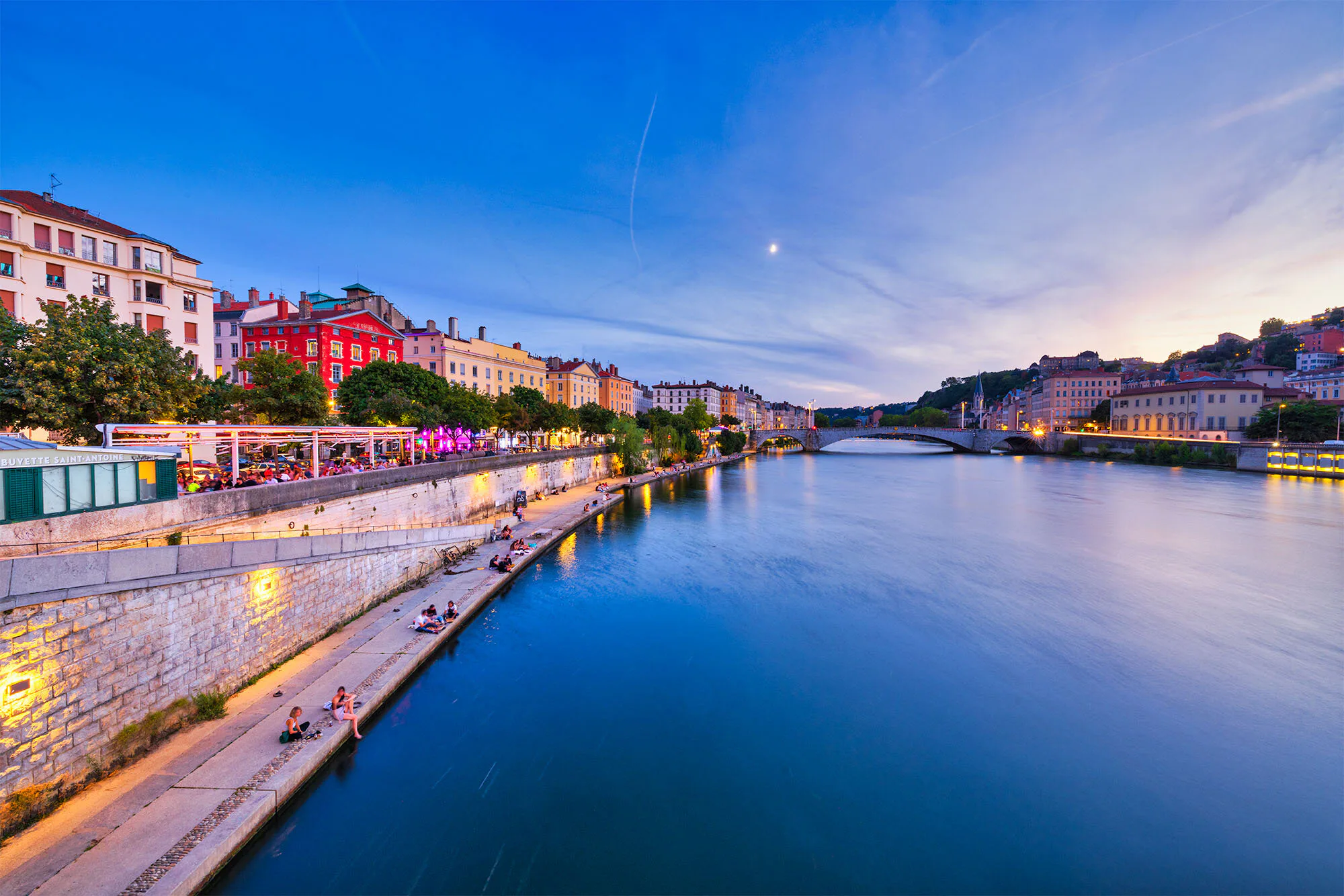 Tirage photo de Lyon « Couleurs du soir sur Saone » — Iulian Rotaru