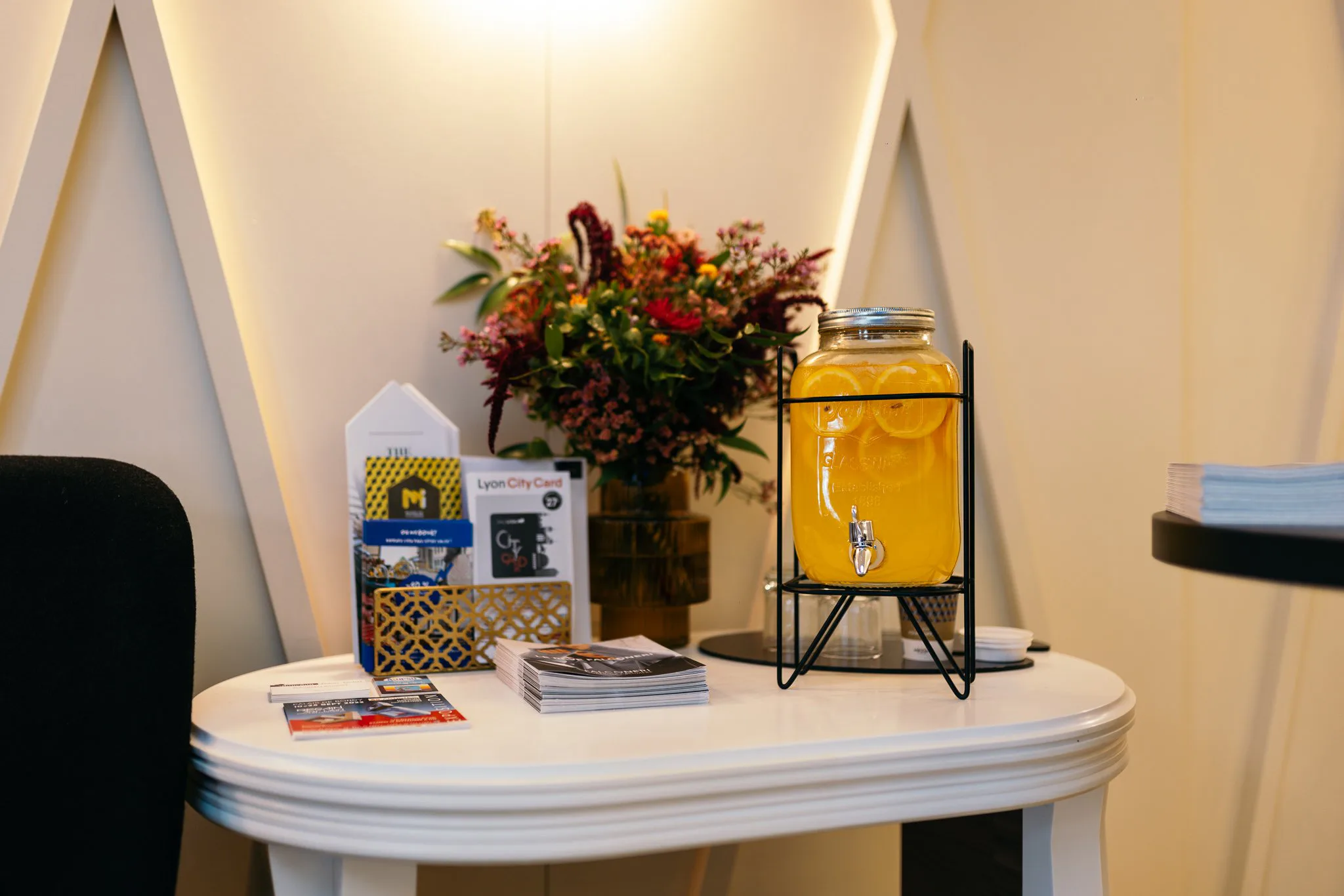 Photographe événementiel à Lyon – table d’accueil photographiée pour un événement d’entreprise