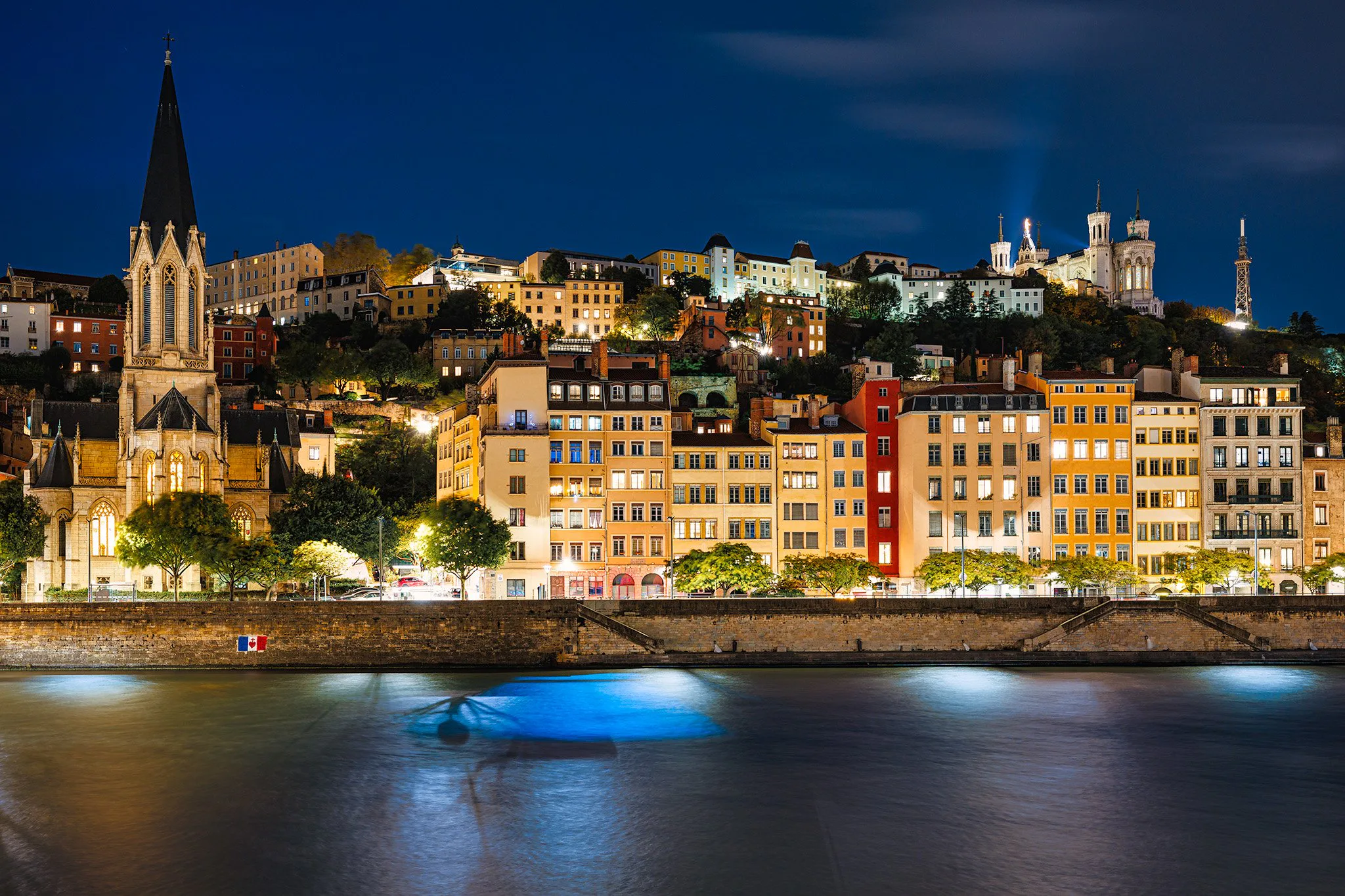 Tirage photo de Lyon « Vieux-Lyon by night » — Iulian Rotaru