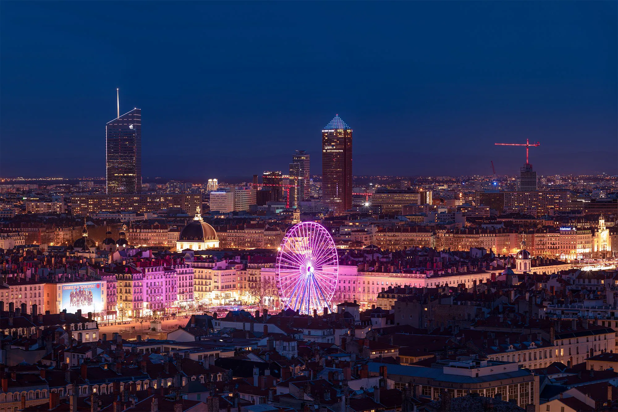 Tirage photo de Lyon « Lyon skyline 60x40 » — Iulian Rotaru